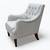 Madison Park Gray Button Tufted Accent Armchair 4 thumbnail