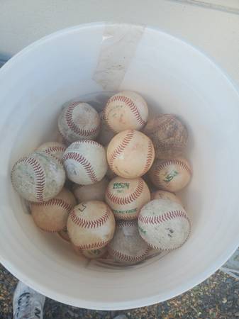 practice baseballs 50+ in bucket  MacGregor 1