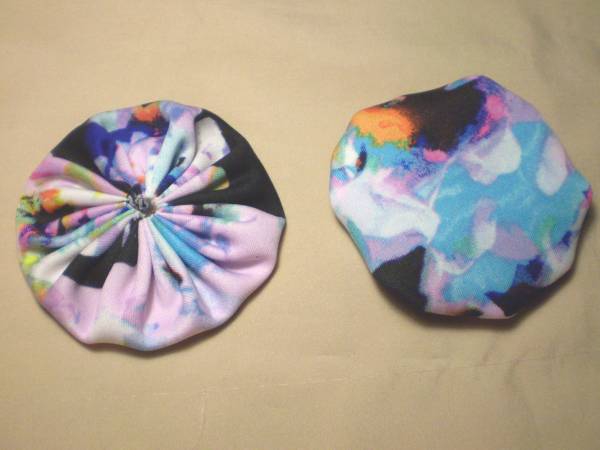 Handmade Lot of 56 Fabric YoYos Quilt Applique Trim $5 1