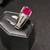 Sterling Silver CR Ruby and Diamond Ring 2 thumbnail