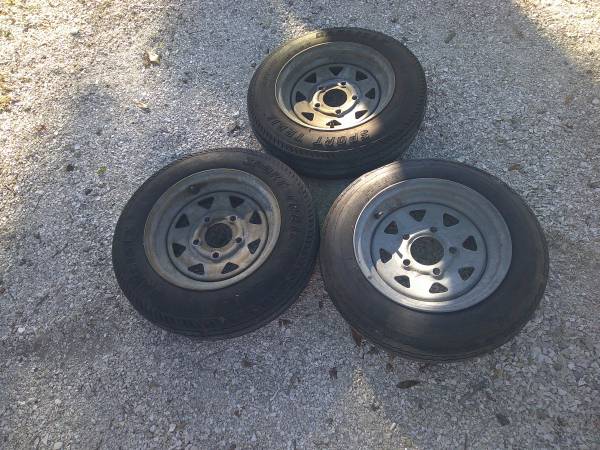 SPARE TRAILER WHEELS= READ THE SIZE CAREFULLY 1