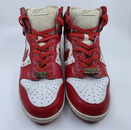 靴 Nike SB Dunk High Red Stars supreme Nike Dunk High Pro SB Supreme Red Stars 307385-161 mens 27.5