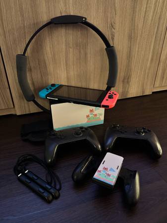 Nintendo Switch with ringfit game 1