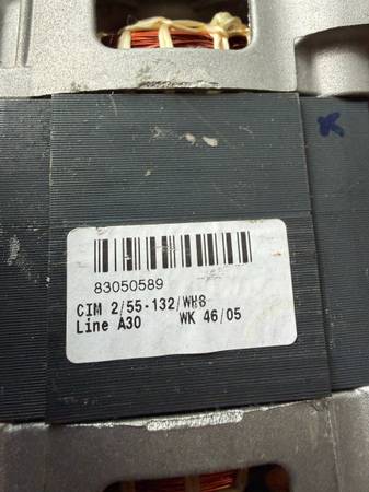 Whirlpool front load washer induction motor 1
