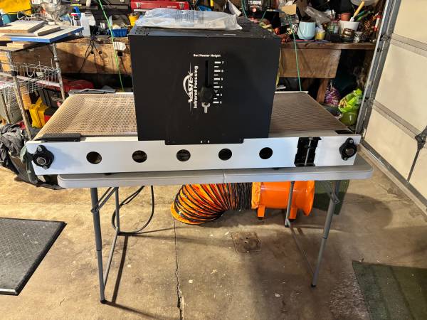 Screen Printing Conveyor Dryer and starter press 1