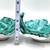Vintage KBNY Ceramic Imported Italy MCM Turquoise Leaves Dish Signed 6 thumbnail