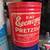 EAT ECONOMY PRETZEL LARGE STORE TIN 1940's N MINT 14.5x12.25 1 thumbnail