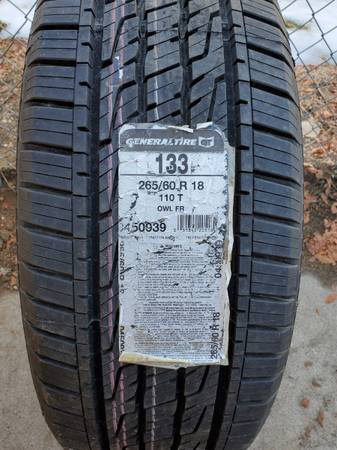 Single (1) 265 60 18 General Grabber STX All season tire 1