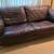 Maurice Villency 78" Brown Leather & Teak Sofa 1 thumbnail