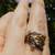 Natural Tourmaline Ring Size 7.5 Antique silver, gold, one of a kind 13 thumbnail