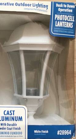 💕 Wh. Outdoor Light Cast Aluminum 1