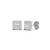 14k white gold 1 ct total Princess-Cut Halo Earrings and 14k white 2 thumbnail