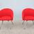 Modern Haworth Collaborate Red Swivel Side Chairs - a Pair Like New 6 thumbnail
