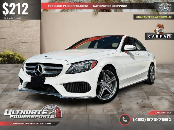 $212/mo - 2015 Mercedes-Benz C 300 ~ AMG Pkg WE FINANCE ALL CREDIT! DR 1