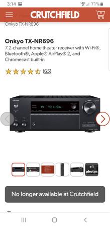 Onkyo 7.2 av reciever 696 1