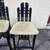 Four Art Deco or Post Modern black wood bar stools barstools, 1980s? 4 thumbnail