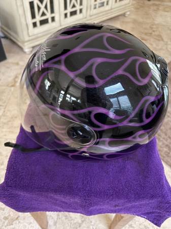 cool flame motorcycle helmet Hot Leathers HLD1047 Gloss Black 'Camo Skull Flames' Advanced DOT Skull Half with Drop Down Tinted Visor Fibreglass Weight Flaming Skull motocross helmet
