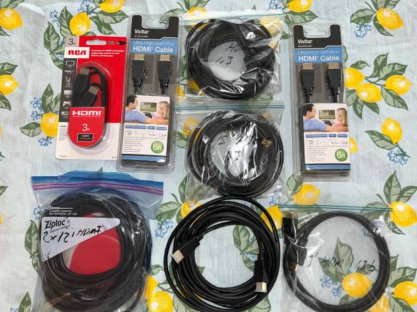 Nine HDMI Cables 3', 6', 12', 15' 1