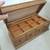 Jewelry Music Box Plays Shadow of Your Smile - Cane Top Oak Wood Vtg 1 thumbnail