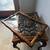 PHENOMENAL Side Table with Removable Glass Tray - Vintage Carved Wood - delivery 1 thumbnail