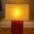 Midcentury bright orange ceramic large table lamp 2 thumbnail