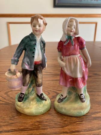 RARE 1949 - 2 ROYAL DOULTON FIGURINES-JACK AND JILL 1
