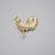 14K Yellow Gold Rooster Charm with Clear Stones 2 thumbnail