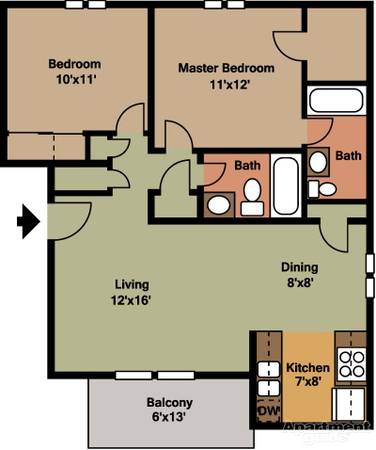 $1,250 / 2br - 900ft2 - 2 x 2 won't last long! Stop by Britain Towne Apartments! (Bellevue)64021008966275120