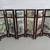 Asian Mini Tabletop 6 Panel Ceramic Folding Divider 2 Sided Flowers 1 thumbnail