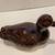 Vintage Brown Ceramic Duck Sculpture and Trinket Dish 1970’s 2 thumbnail