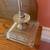 Set of TWO 16" Tall Vintage Crystal Lamps with Shades 8 thumbnail