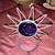 Sun moon stars Semi Transparent glass Candle Holder 1 thumbnail