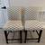 *Lot of 2 Unbranded Fabric Counter Stools, White/Gray Chevron* 1 thumbnail