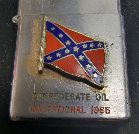 1965 CONFEDERATE OIL Invitational Zippo Style LIGHTER 1