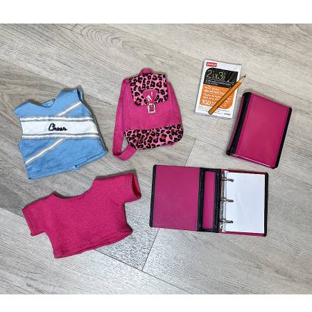 18" Doll Items – Shirts, Backpack & Binders 1