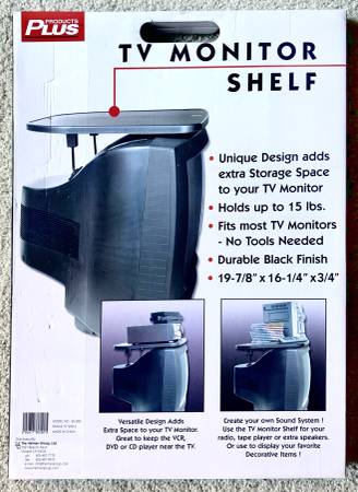 TV Monitor Shelf - Mounts on Uneven Surfaces 1