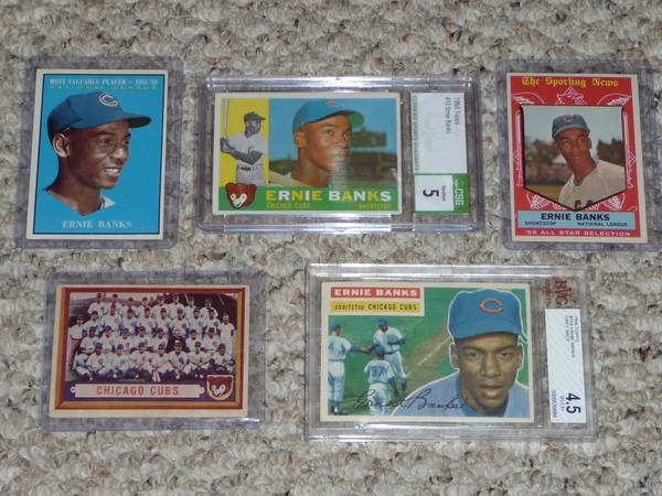 ¡Tarjetas de béisbol de Ernie Banks! - $350 (Hereford, AZ)63439279841155121