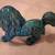 Vintage Chinese Turquoise glazed Mythical Foo Dog Figurine 12" x 6" 5 thumbnail
