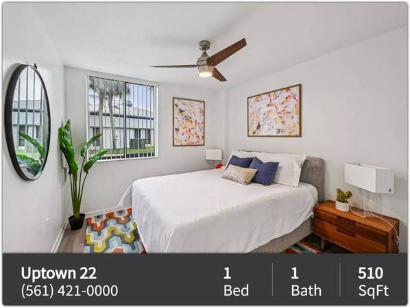 $1,550 / 1br - 510ft2 - 1 BR/1 BA that'll make your pet's tail wag! Pet-loving community. (West Palm Beach)64002016461186121