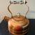 Vintage Aged Copper Tea Kettle w/ Blue & White Ceramic Handle & Lid 1 thumbnail