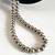Vtg. Heavy 28" Silver Metal 3/8" Wide Bead Fashion Necklace 110.2 Gram 4 thumbnail