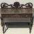 Antique Solid Wood Vanity w/Drawer - Vintage Desk w/ Dark Brown Finish 1 thumbnail