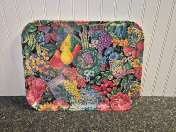 Farmer's Market Fruit Vegetable Tray Dining Table Deco MCM 1
