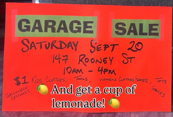 Garage Sale/Lemonade Stand 1