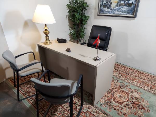 SMALL LAMINATED ECONOMY DESK with FILE DRAWER 1