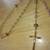 Fashion Gold Filigree Beads w/ Green Crystal Beads Rosary Necklace 2 thumbnail