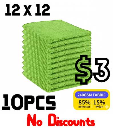 (NEW) Microfiber Cleaning Cloth 10PCS 1