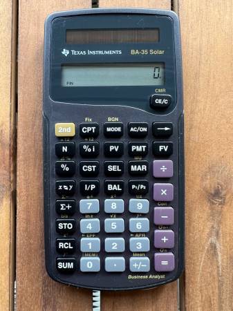 Calculator, Texas Instruments, BA-35 solar 1