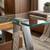 Like New Tempered Glass Top Desk/Console Table with Stainless Steel Frame, 40" 5 thumbnail