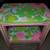 Vintage Rare Green & Pink Flower Designed Wood Shelf 2 thumbnail